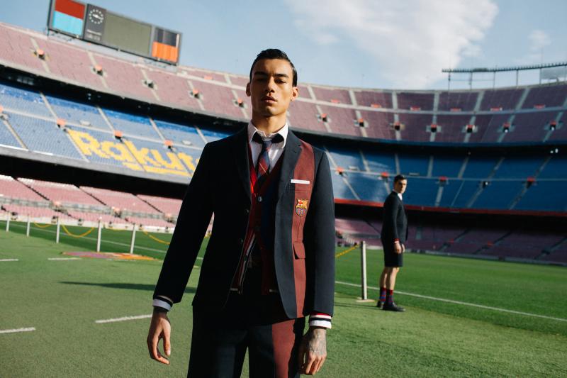  - La nouvelle collection capsule FC Barcelone de Thom Browne