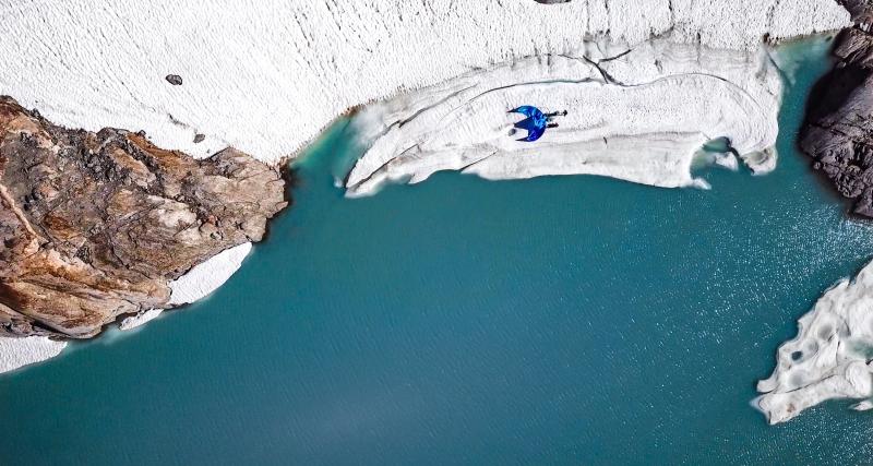 Record du monde de kitesurf en altitude et sensibilisation écologique - Glacier des Evettes