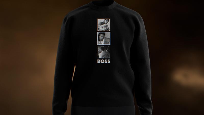  - Muhammad Ali frappe du poing dans une collection capsule signée Boss