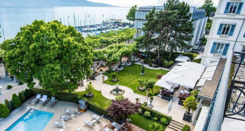 Les 5 plus beaux hôtels autour du Lac Léman - Four Seasons - Royal Evian Resort - Grand Hôtel du Lac, Vevey Hôtel Ermitage Evian.