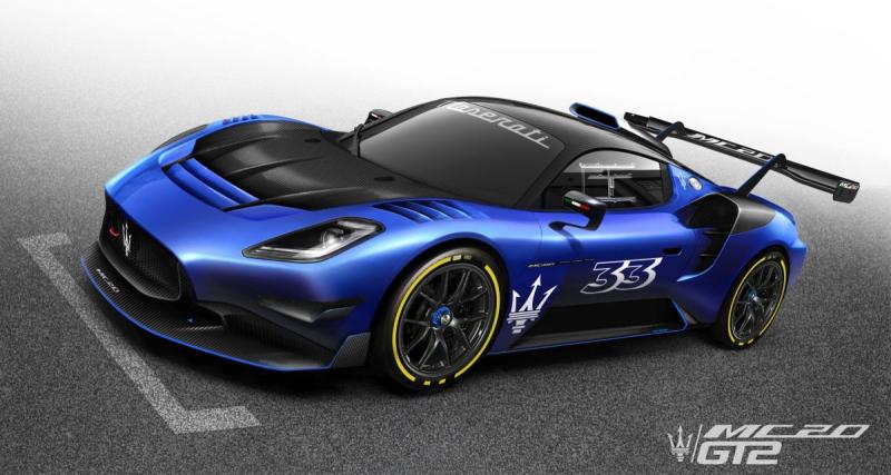  - Maserati MC20 GT2 (2022) : la supercar se décline dans une version de course pour l’arrivée de Maserati en GT2