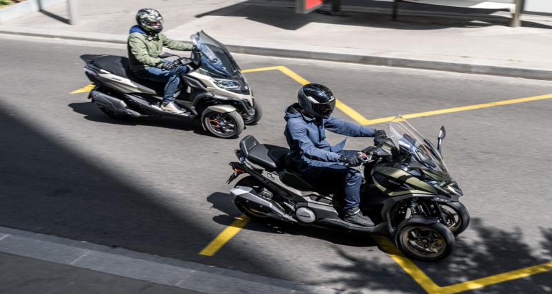  - Piaggio MP3 / Kymco CV3 : le match des scooters 3-roues – VIDEO