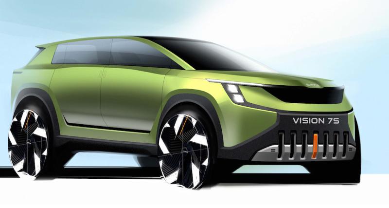  - Skoda Vision 7S : premiers dessins de l’extérieur