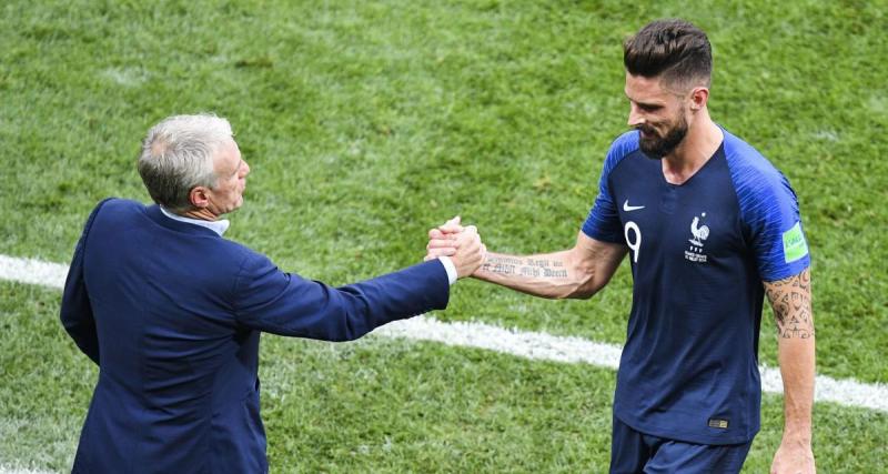  - Équipe de France : Didier Deschamps félicite Giroud pour son but contre l’Autriche