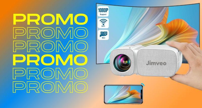  - Vidéoprojecteur portable WiFi Jimveo : une promo à ne pas rater chez ce géant du web