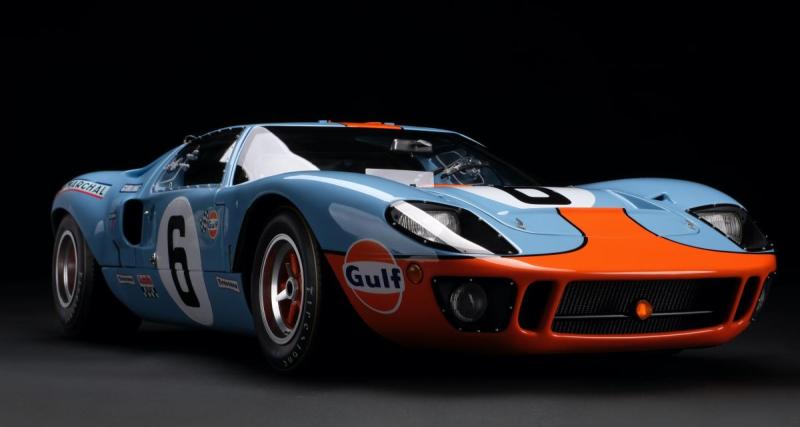  - La Ford GT40 pilotée par Jacky Ickx aux 24 Heures du Mans 1969 est reproduite en modèle réduit