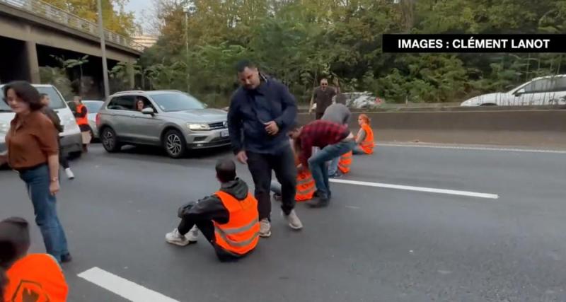  - Des militants écolos bloquent l'autoroute, la confrontation est très tendue avec les automobilistes