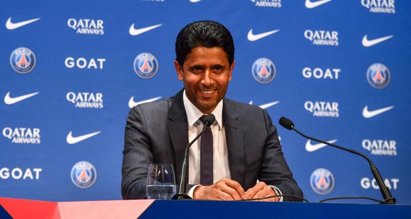  - Équipe de France : Nasser Al-Khelaïfi (PSG) assiste à la première séance d'entrainement des Bleus au Qatar 