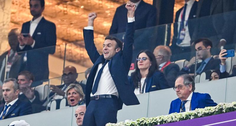  - La réaction d'Emmanuel Macron après la victoire des Bleus contre le Maroc