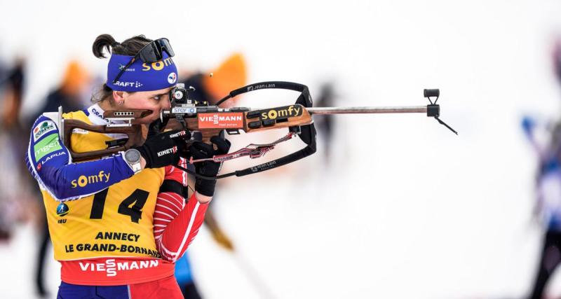  - Biathlon : Julia Simon 3e sur la poursuite du Grand-Bornand, la Française conserve son dossard jaune 