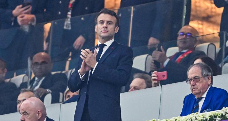  - France - Argentine : Emmanuel Macron affiche son soutien aux Bleus avant la finale