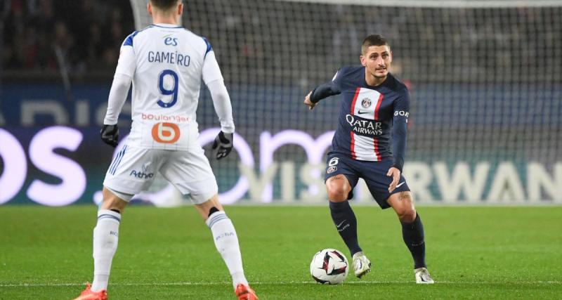 - La réaction de Marco Verratti après sa prolongation et la victoire