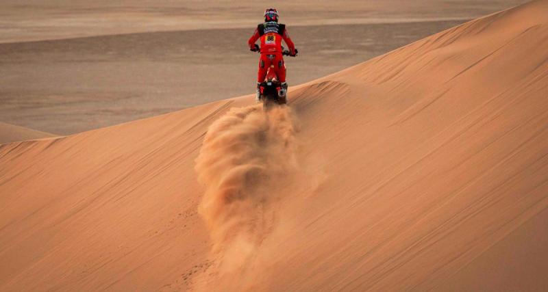  - Dakar - Etape 4 : classement moto, Barreda coiffe Quintanilla au poteau