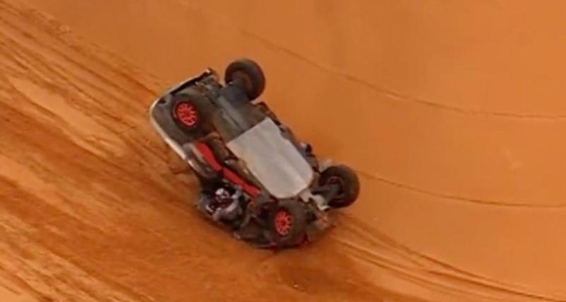  - Dakar - Etape 9 : crash de Sainz qui termine sur le toit (VIDEO)