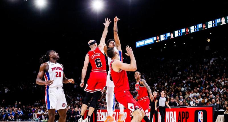  - Des Bulls totalement sereins s'offrent les Detroit Pistons lors du NBA Paris Games !