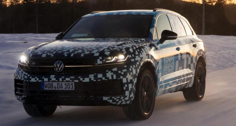  - Volkswagen prépare le restylage du Touareg, le SUV se montre camouflé sur ces premières photos