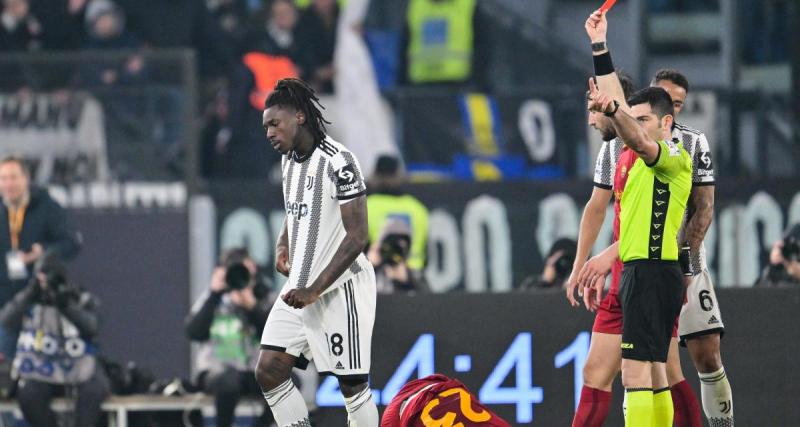  - PSG : Moïse Kean exclu en moins de 40 secondes avec la Juve, grosse amende en vue !