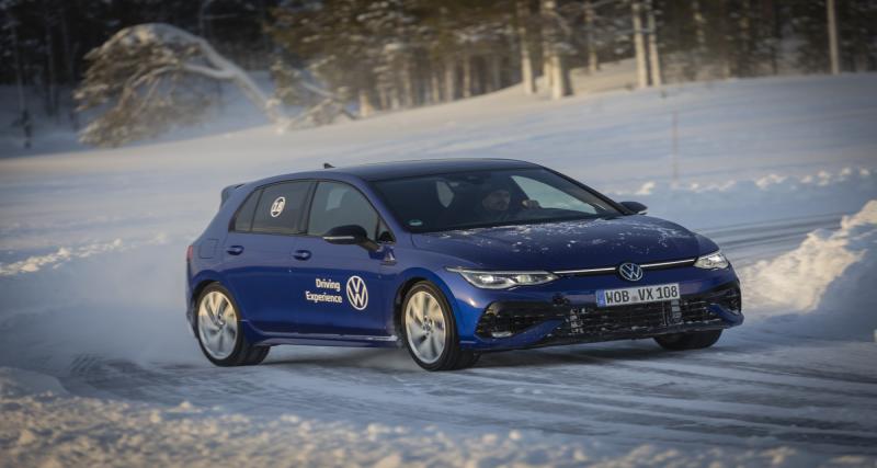  - Volkswagen Golf R 20 ans : les images de notre essai sur un lac gelé en Suède