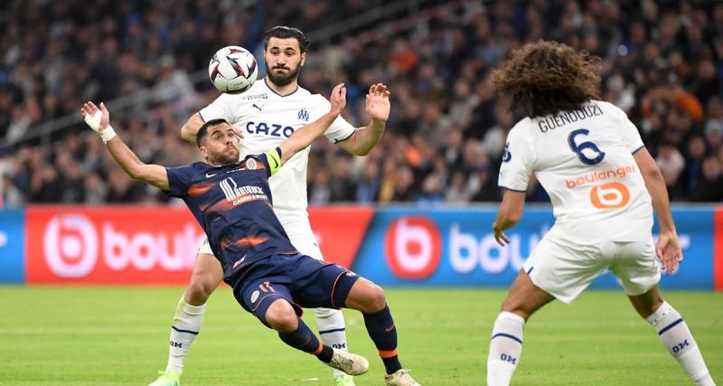  - OM – Montpellier : les deux équipes dos à dos à la pause