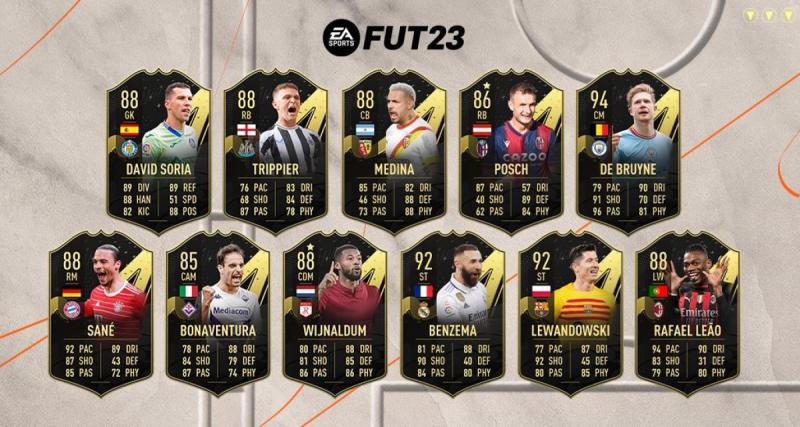  - Benzema, Lewandowski, Sané, la TOTW 23 est tombée sur FIFA 23