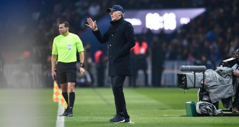  - OL : Laurent Blanc "félicite" ses joueurs après la victoire contre Rennes 