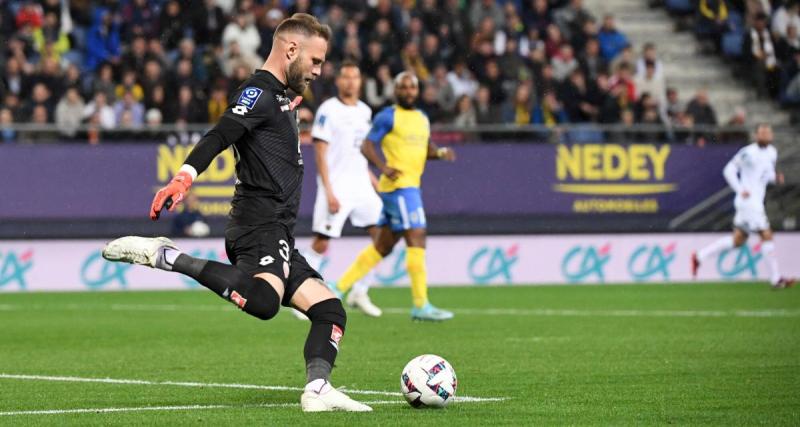  - Dijon : la joie de Baptiste Reynet après la victoire contre Sochaux 