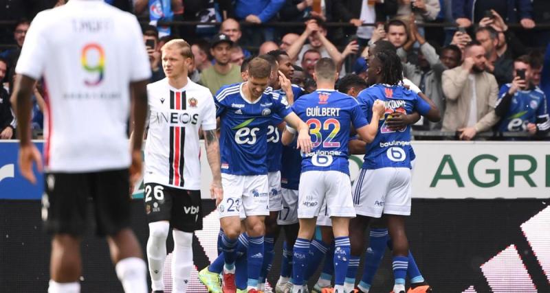  - Strasbourg mène face à Nice à la pause 