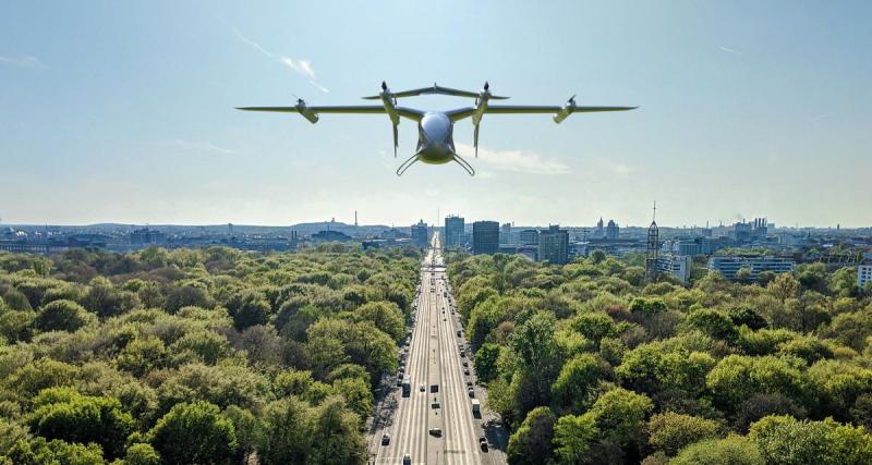  - Exposé au Bourget, le taxi volant Prosperity I montre l’intérieur de son cockpit