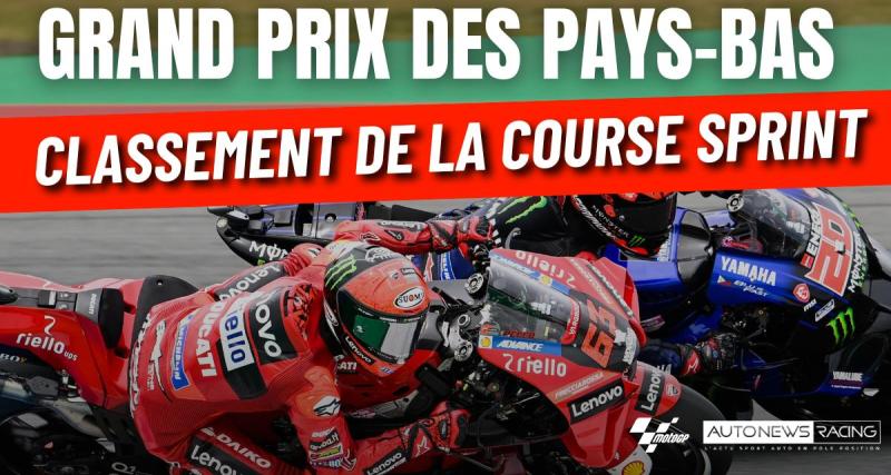  - GP des Pays-Bas de MotoGP - Fabio Quartararo sur le podium, le résultat de la course sprint