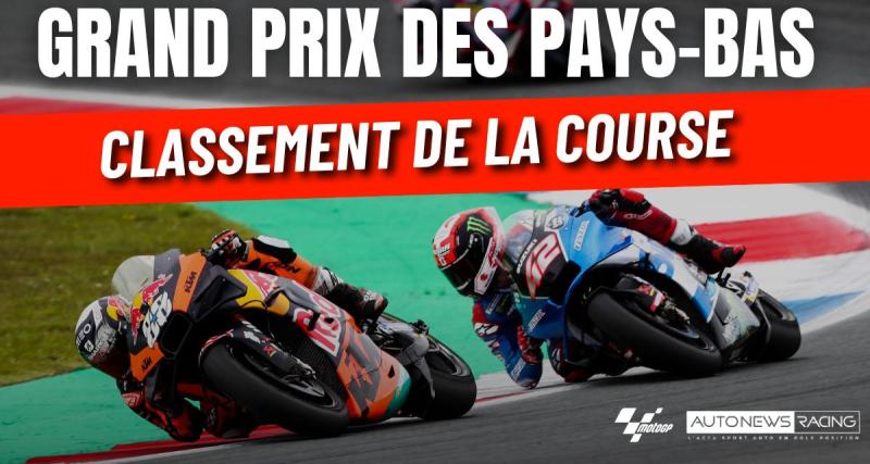  - GP des Pays-Bas de MotoGP - Zarco et Quartararo tombent ensemble, le classement de la course