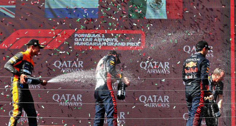  - F1 : la réaction lunaire de Lando Norris après avoir brisé le trophée de Max Verstappen
