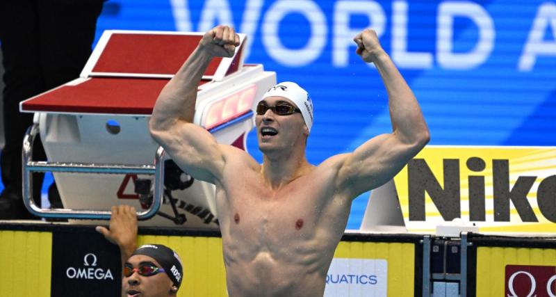  - Mondiaux de Fukuoka : la très belle réaction de Grousset après sa médaille d'or sur 100m papillon