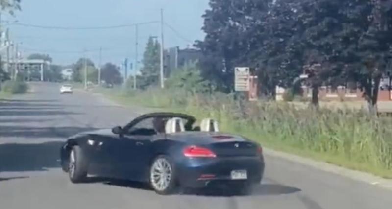  - VIDEO - Cette BMW veut drifter comme la Mercedes devant elle, mais elle finit dans le fossé 
