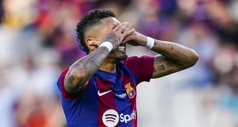  - Barça : le vilain coup de coude de Raphinha, expulsé contre Getafe