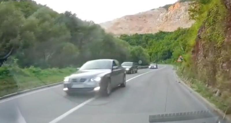  - VIDEO - Il double dans un virage, sur une ligne continue, l’accident était tout proche !