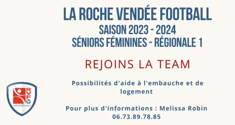  - Annonce : la Roche VF recrute pour sa section féminine