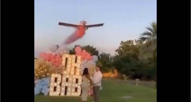  - VIDÉO. Un avion se crash dans l’indifférence générale en dévoilant le sexe d’un bébé