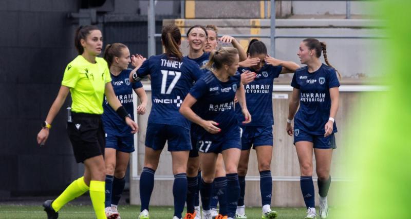  - Paris FC (F) : l'éclatement de joie des Parisiennes au moment de la qualification contre Arsenal