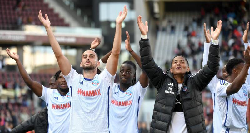  - Strasbourg : la joie du vestiaire après la victoire à Metz