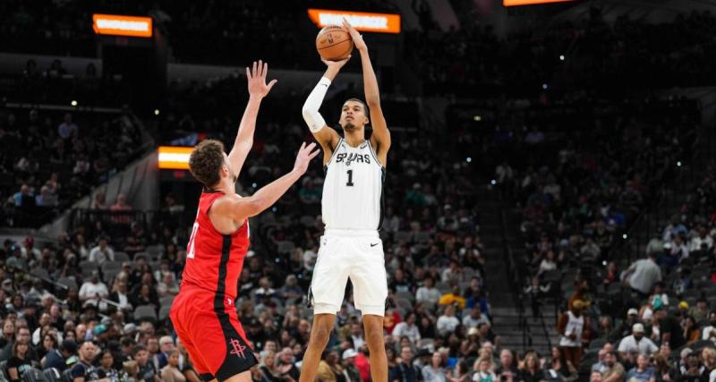  - San Antonio : malgré une forte maladresse, Wembanyama fait le show avec les Spurs face à Houston 