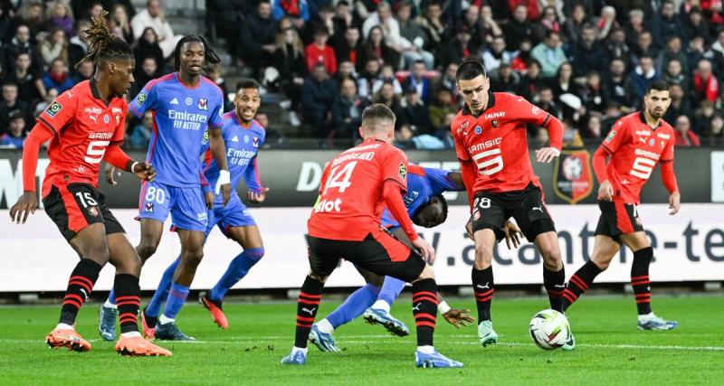 - À dix, Rennes tient tête à l’OL à la pause