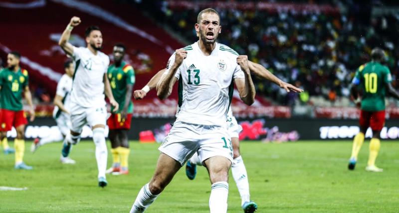  - Algérie : Slimani brandit un drapeau de la Palestine après son but