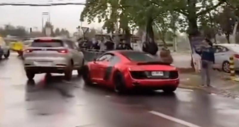  - VIDEO - Ce SUV coupe la route d’une Audi R8, les réparations s'annoncent coûteuses