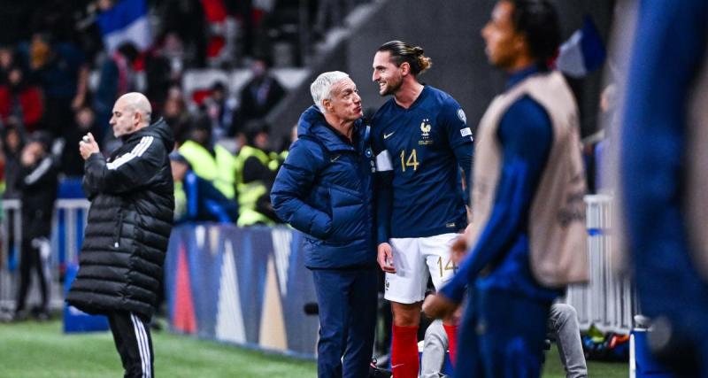  - Equipe de France : Didier Deschamps et Adrien Rabiot en conférence de presse à Athènes ce lundi soir
