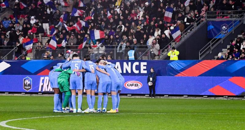  - Équipe de France (F) : la joie des Bleues après la victoire contre le Portugal 
