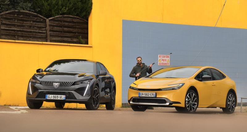  - Match Toyota Prius vs Peugeot 408 PHEV : dessiner c'est gagné