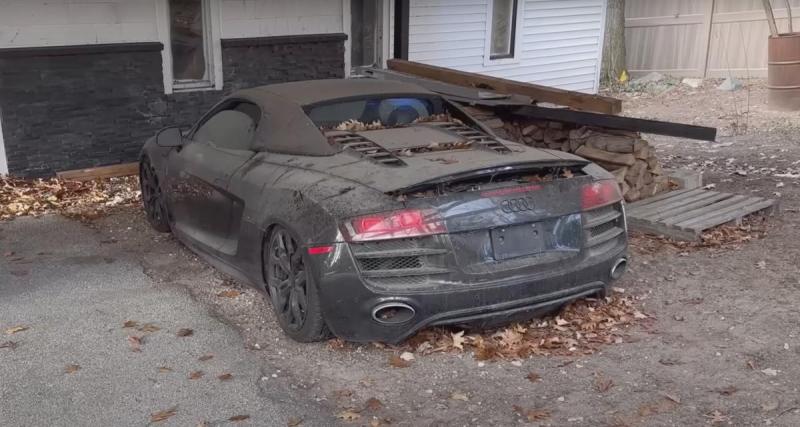  - Abandonnée pendant plus de 5 ans dans une grange, cette Audi R8 se fait chouchouter pour retrouver son aspect d’antan