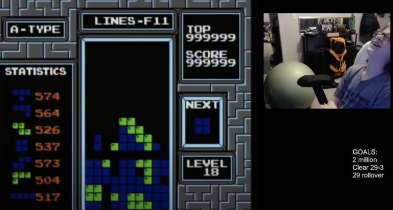  - Blue Scuti réalise un exploit en devenant le premier joueur à faire planter Tetris