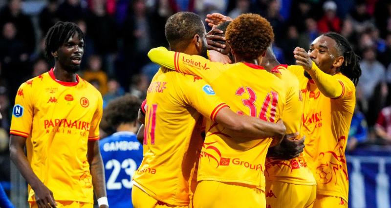  - Orléans : la joie dans les vestiaires après la victoire contre Nîmes