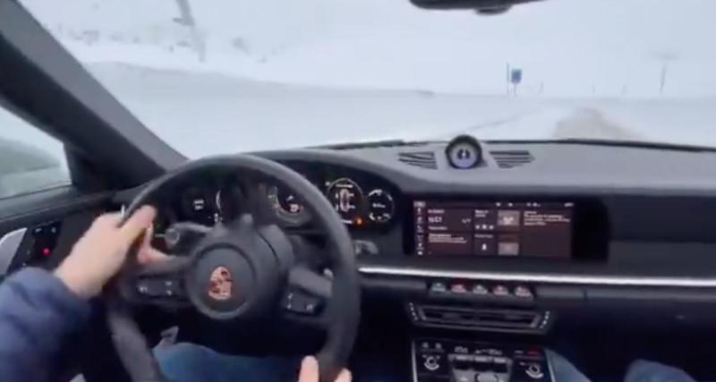  - VIDEO - Dans une Porsche, il s’amuse à drifter sur la neige, sa maîtrise est ahurissante